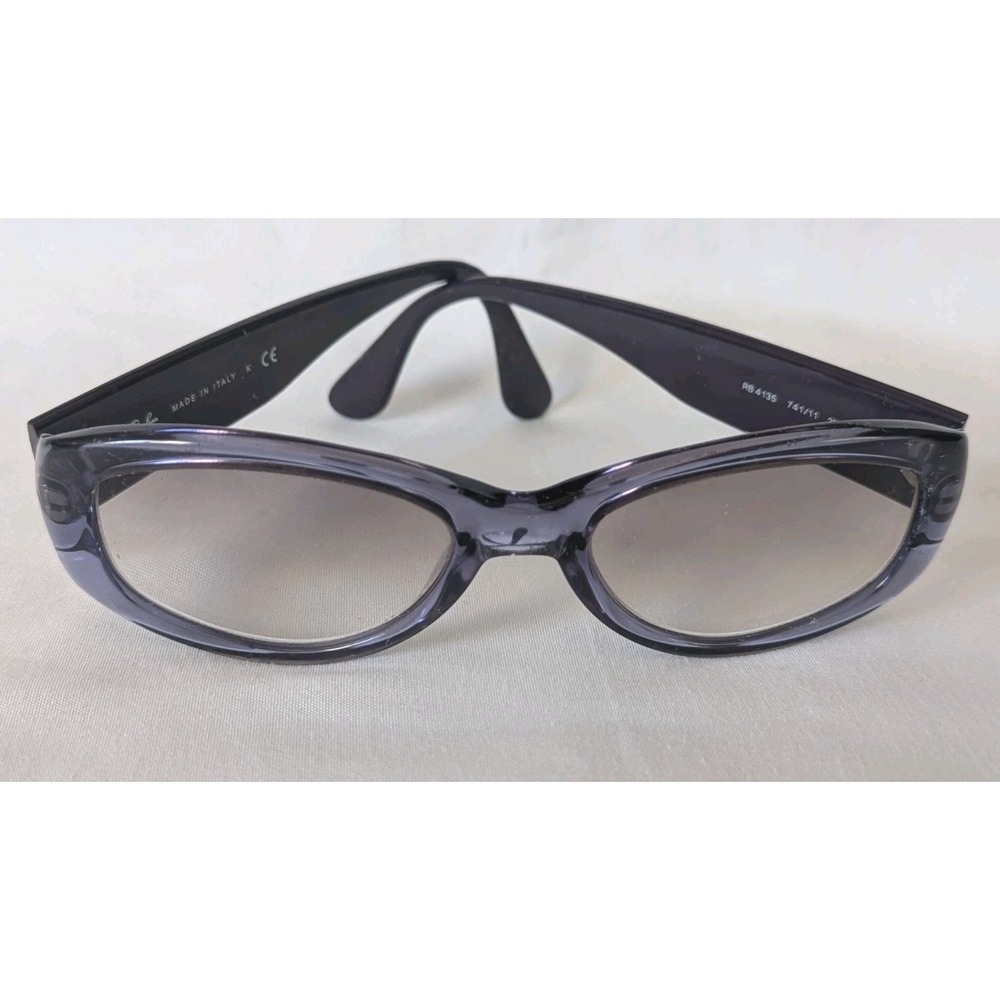 Ray-Ban RB4135 741/11‎ Sunglasses Purple Translucent Frames Only Made in Italy